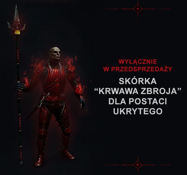 SKÓRKA “KRWAWA ZBROJA” DLA POSTACI UKRYTEGO