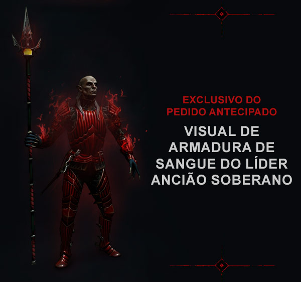 Visual de Armadura de Sangue do líder Ancião Soberano