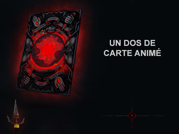 Un dos de carte animé