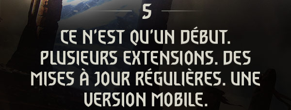 CE N'EST QU'UN DÉBUT.
PLUSIEURS EXTENSIONS. DES MISES À JOUR RÉGULIÈRES. UNE VERSION MOBILE.